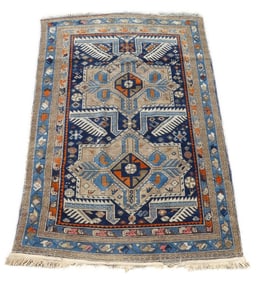 ANTIQUE KAZAK SCATTER RUG