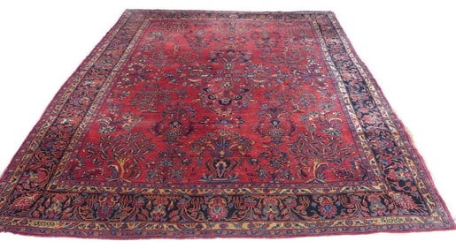 ANTIQUE SAROUK CARPET 9 X 12