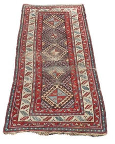 ANTIQUE ORIENTAL SCATTER RUG