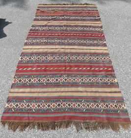 ANTIQUE KILIM STRIPED RUG