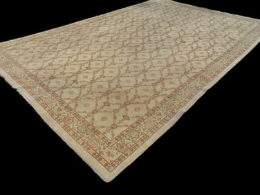 CREAM COLOR ORIENTAL RUG 10 X 15