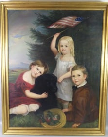PATRIOTIC PORTRAIT PAINTING - 3 CHILDREN