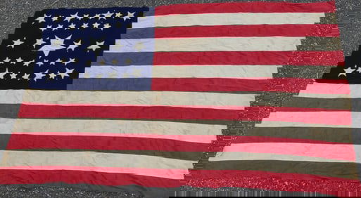 RARE 33 STAR US FLAG CA 1860