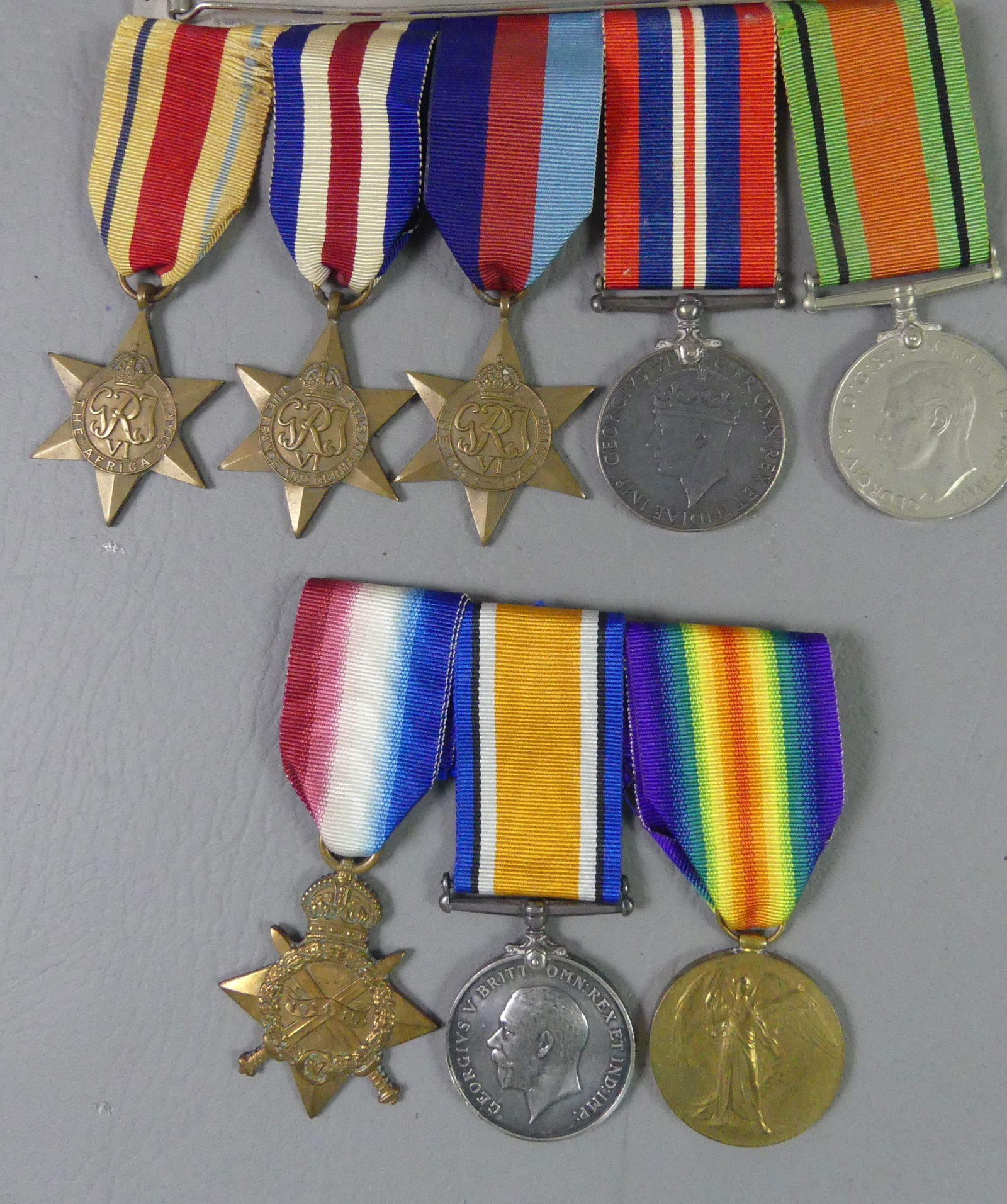 2 ENGLISH MEDAL BARS WWI & WWII (1 of 2)