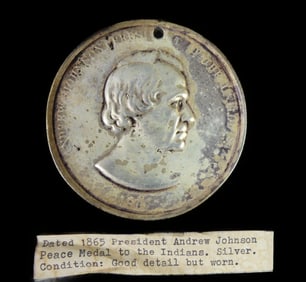ANDREW JOHNSON PEACE MEDAL 1865