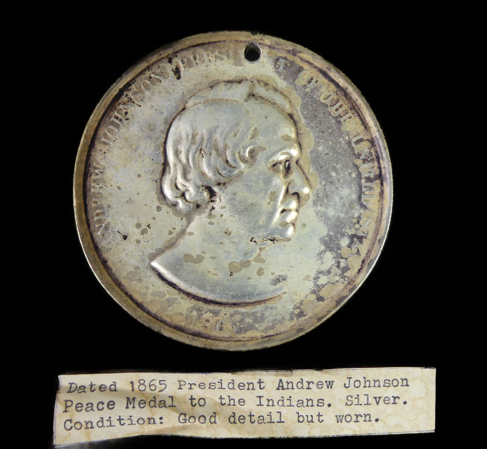 ANDREW JOHNSON PEACE MEDAL 1865 (1 of 2)