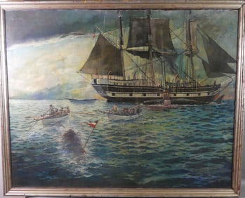 CONGOR LARGE WHALING PAINTING