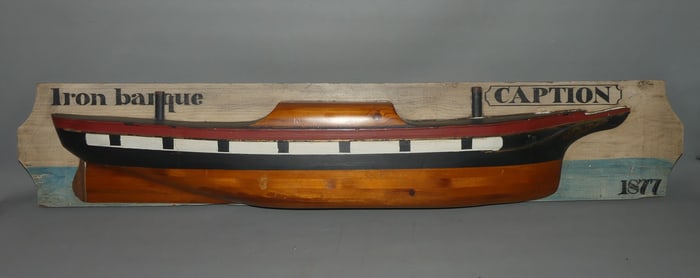 IRON BARQUE HALF HULL MODEL