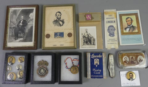 LOT OLD LINCOLN MEMORABILIA