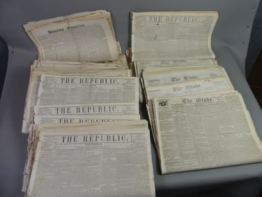 200 NEWSPAPERS FROM 1800'S