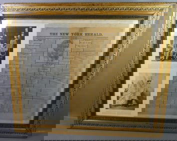 FRAMED LINCOLN ASSASSIN PAPER 1865