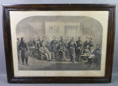 1867 PRINT OF LEE'S SURRENDER AT APPOMATOX