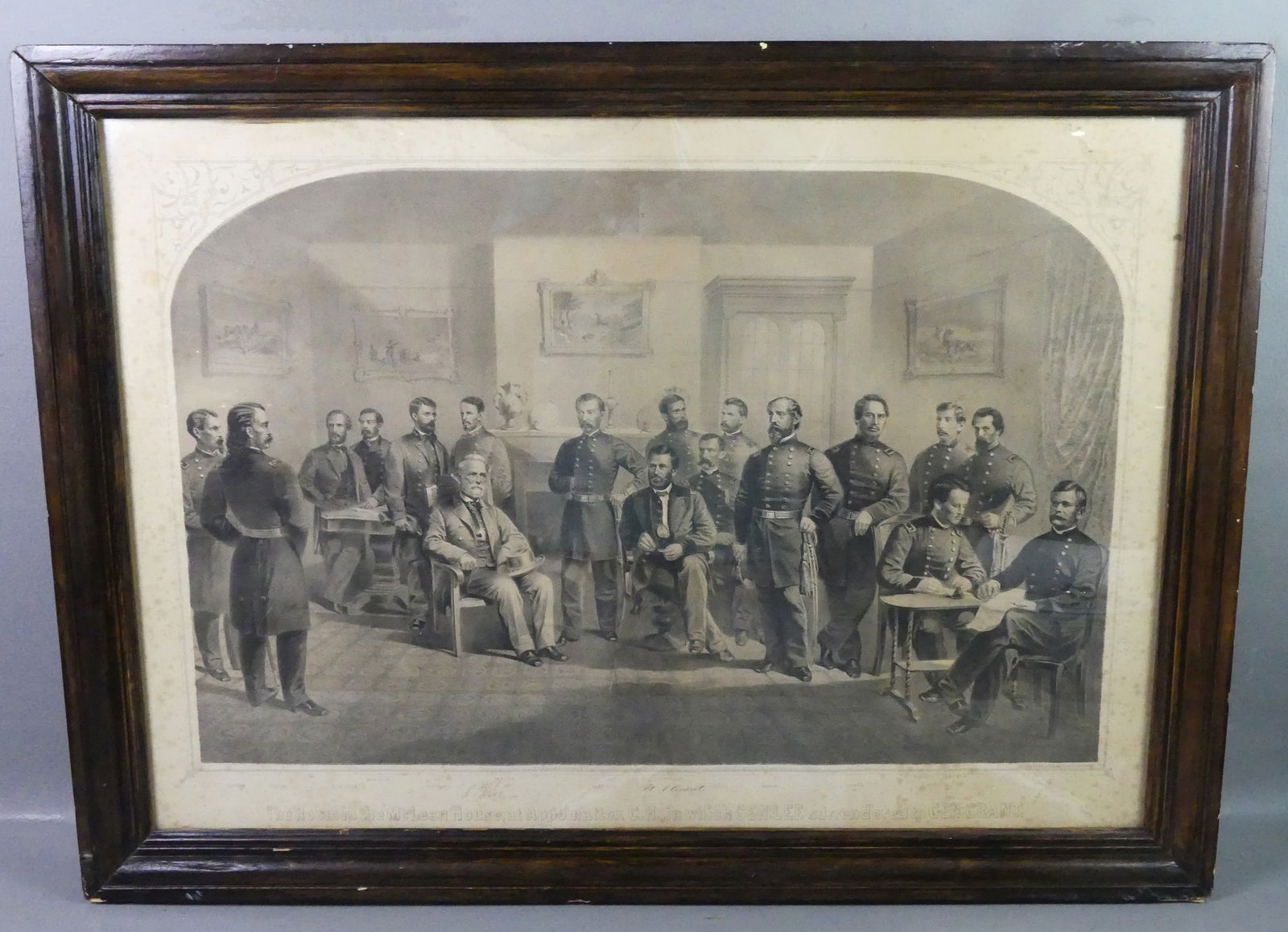 1867 PRINT OF LEE'S SURRENDER AT APPOMATOX (1 of 2)