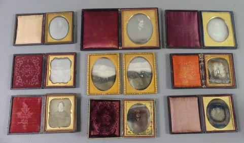 LOT OF 10 DAGUERREOTYPE PHOTOS