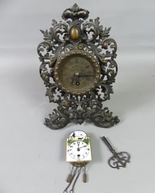 2 CLOCKS - BRONZE DESK & MINI