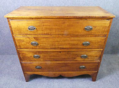 PERIOD TIGER MAPLE CHEST
