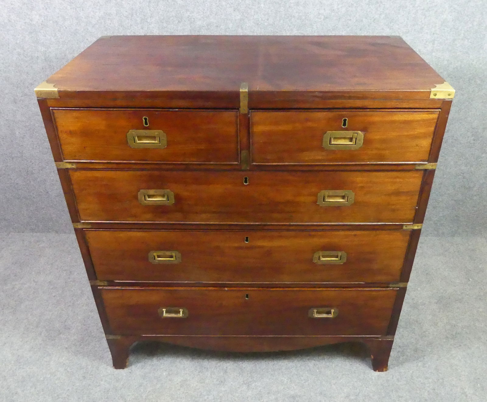 ANTIQUE CAMPAIGN CHEST (1 of 2)