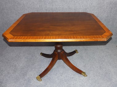 INLAID TILT TOP BREAKFAST TABLE