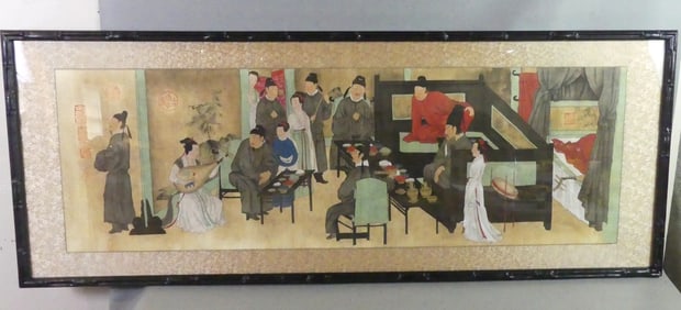 4 FT CHINESE WATERCOLOR PAINTING