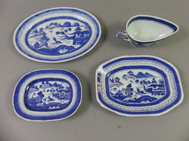 4 ANTIQUE CANTON PIECES