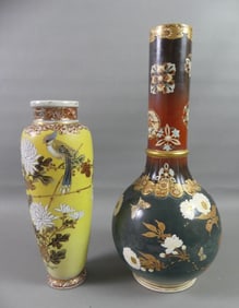 2 JAPANESE SATSUMA VASES