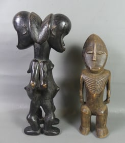 2 AFRICAN WOOD FIGURES