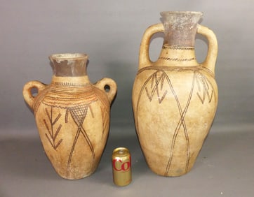 2 AFRICAN POTTERY VESSELS