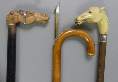 3 HORSE RELATED CANES