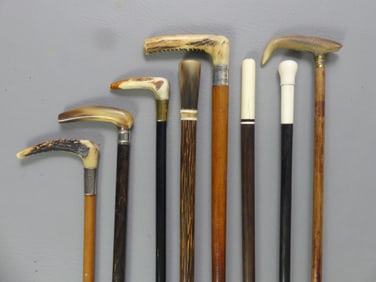 8 OLD CHILD'S CANES