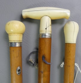 3 MALACCA SHAFT CANES