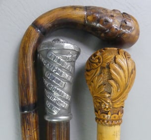 3 CANES - ONE G.A.R. 1892 HANDLE