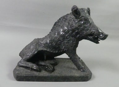 OLD SCULPTURE OF BOAR