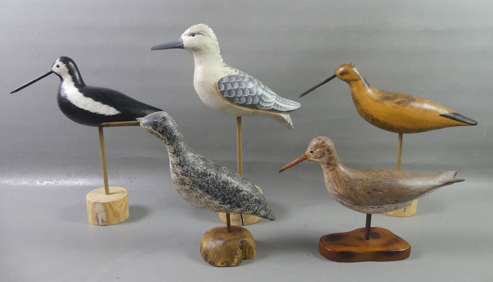 5 VINTAGE WOOD SHORE BIRDS (1 of 1)