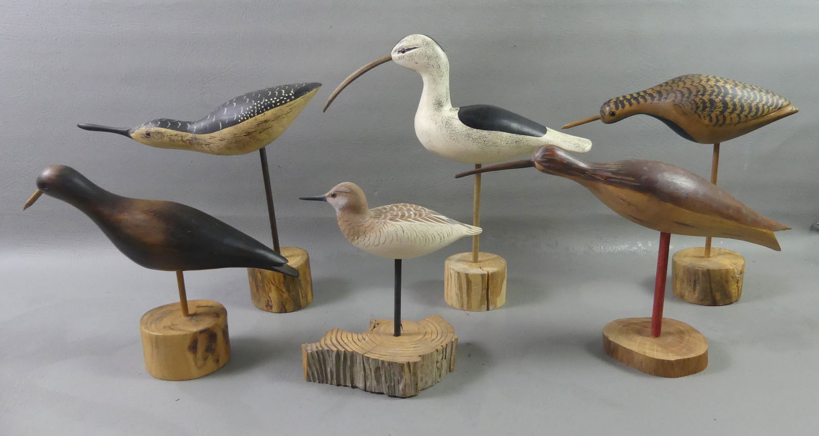 6 VINTAGE WOOD SHORE BIRDS (1 of 1)
