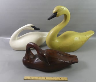3 CANADA GOOSE CARVINGS - 1 BRUFFEE