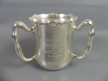 STERLING SILVER TROPHY CUP - CAPT BURDICK 1898
