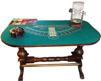ANTIQUE CHUCK-A-LUCK GAMING TABLE BY MASON