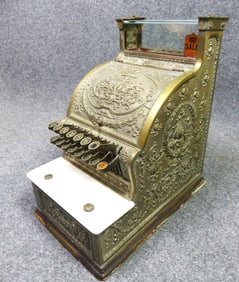 FANCY BRONZE NATIONAL CASH REGISTER