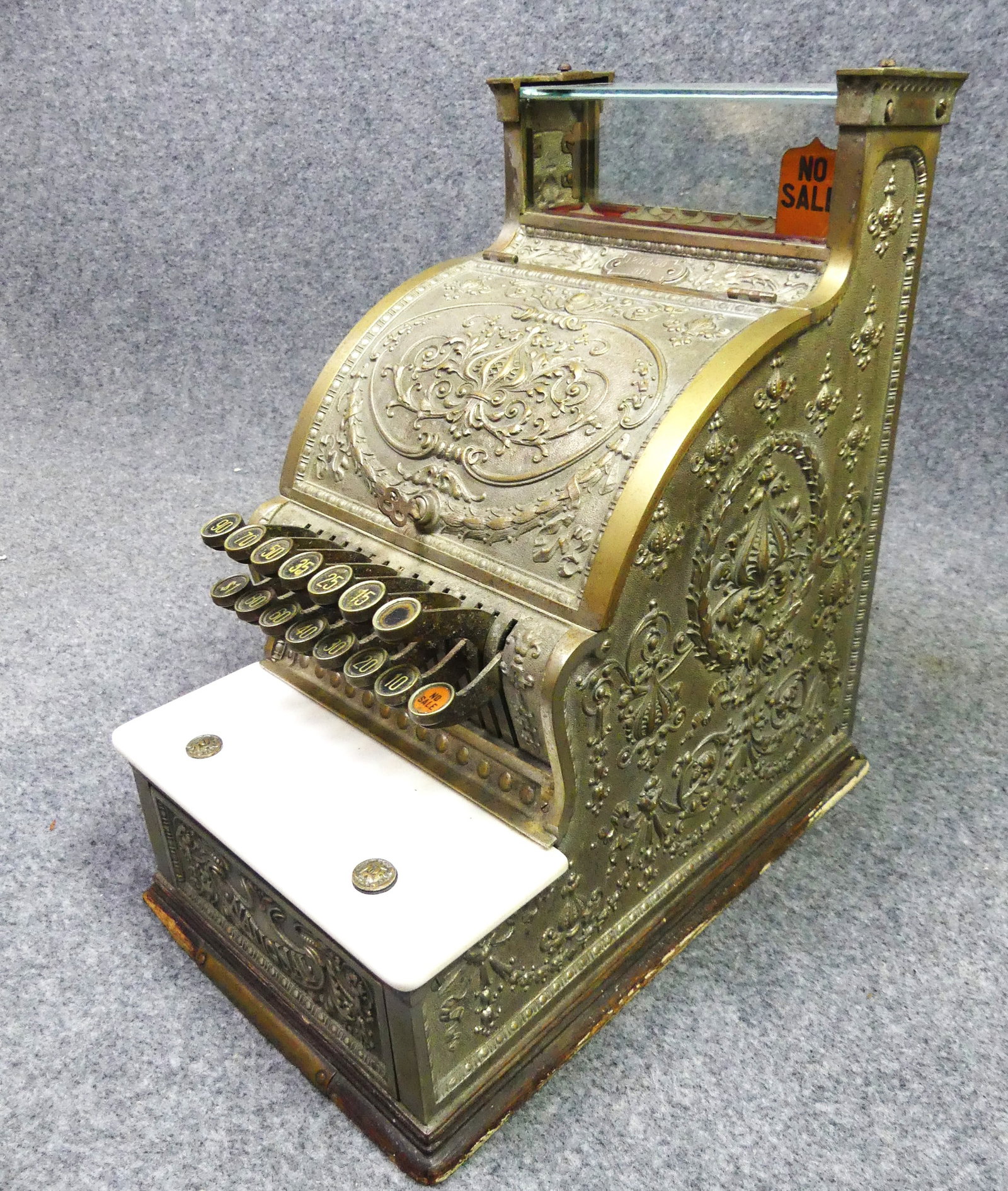 FANCY BRONZE NATIONAL CASH REGISTER (1 of 4)
