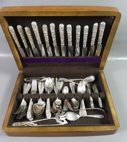 KIRK STERLING REPOUSSE FLATWARE SET
