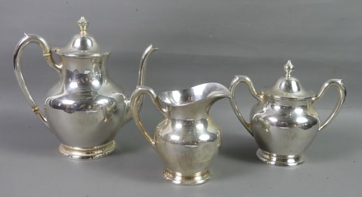 3 PC STERLING SILVER TEA SET