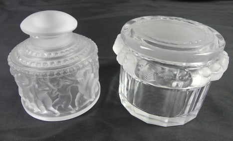 2 LALIQUE DRESSER JARS