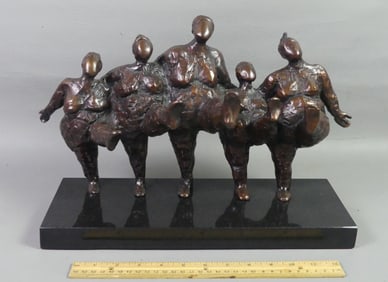 MODERNIST BRONZE DANCERS - T. COOPER