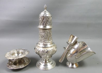 3 PIECES STERLING SILVER TABLE WARE