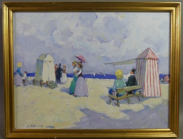 CALVIN CHEN PAINTING - BEACH SCENE