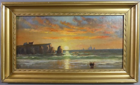 SCHOOL OF A.T. BRICHER - LUMINIST SEASCAPE
