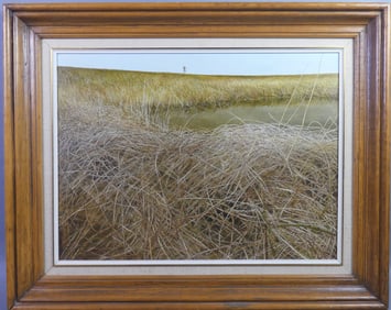 WILLIS ROMANOW PAINTING - LANDSCAPE WITH MAN