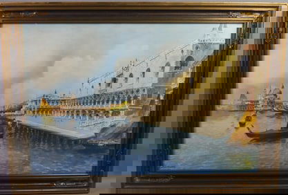 G. BERTUZZI - VENETIAN CANAL PAINTING