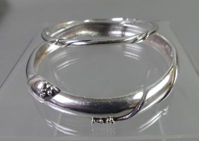 2 GEO. JENSEN STERLING BRACELETS