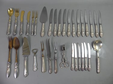 GROUP OF STERLING HANDLED FLATWARE